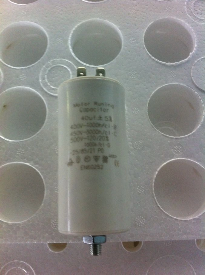 White Aluminium Air Conditioner Part Motor Run Capacitor (Cbb60)